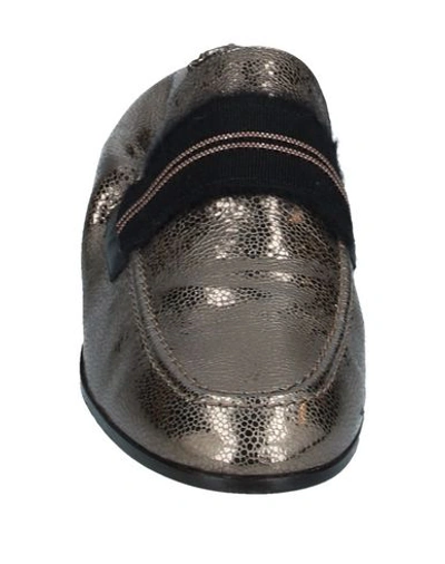 Shop Brunello Cucinelli Loafers In Bronze