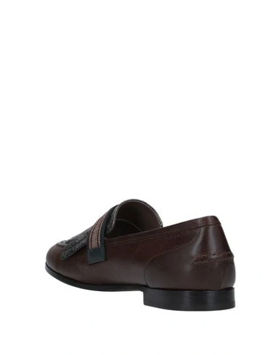 Shop Brunello Cucinelli Loafers In Dark Brown
