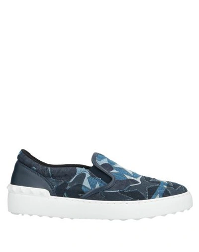 Shop Valentino Loafers In Blue