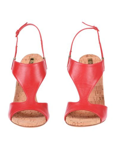 Shop Casadei Sandals In Red