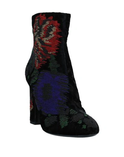 Shop Roger Vivier Woman Ankle Boots Black Size 6 Textile Fibers