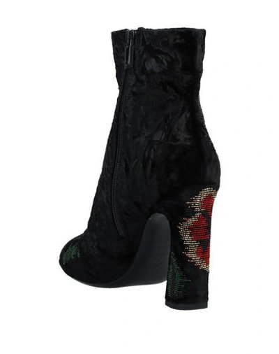 Shop Roger Vivier Woman Ankle Boots Black Size 5.5 Textile Fibers