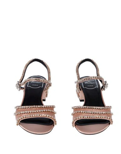 Roger Vivier Sandals In Beige