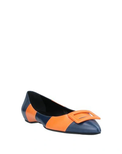Roger Vivier Ballet Flats In Orange