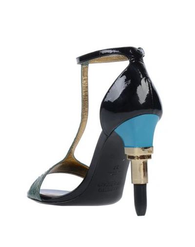 Shop Alberto Guardiani Sandals In Turquoise