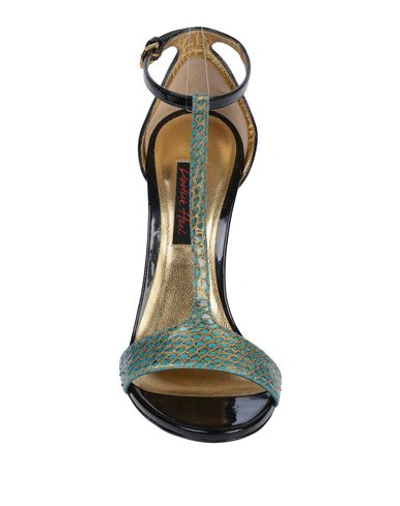 Shop Alberto Guardiani Sandals In Turquoise