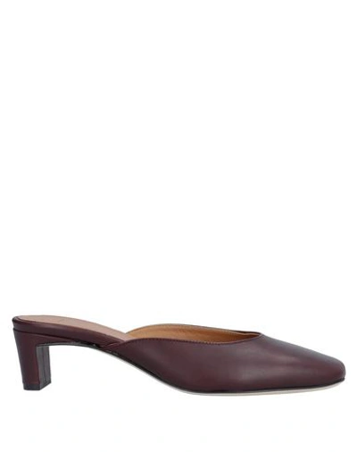 Shop Atp Atelier Mules In Deep Purple