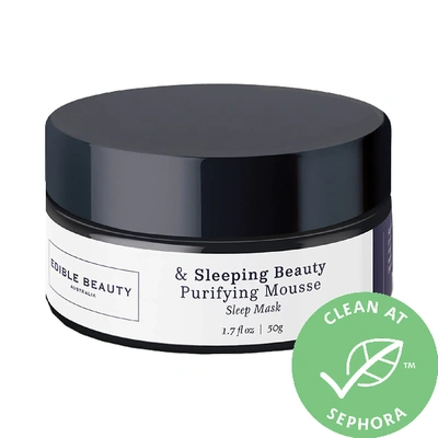 Shop Edible Beauty & Sleeping Beauty Purifying Mousse - Pink Clay Sleep Mask 1.7 oz/ 50g