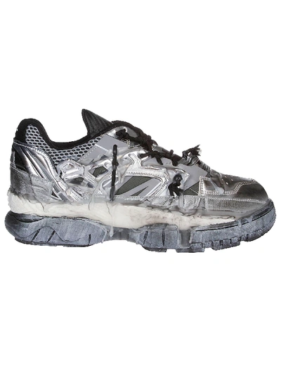Shop Maison Margiela Fusion Low Top Sneakers In Silver