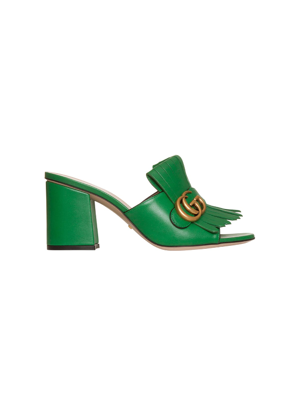 gucci mid heel slide