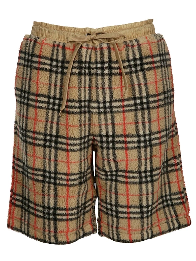 Shop Burberry Vintage Check Shorts In Archive Beige Ip Chk