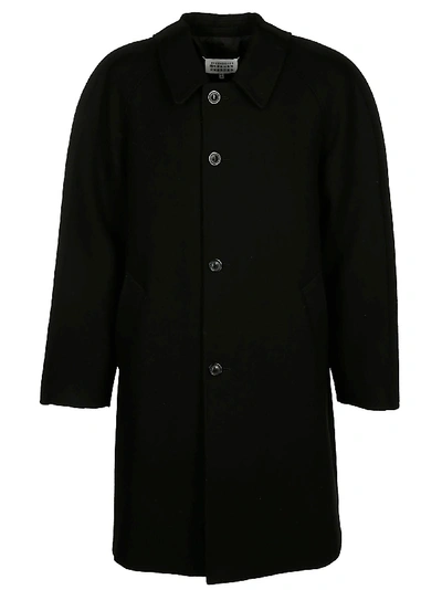 Shop Maison Margiela Virgin Wool Coat In Black