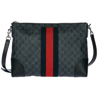 Shop Gucci Signature Crossbody Bags In Nero