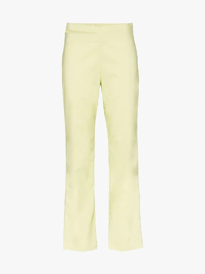 Shop Miaou Maeve Cutout Trousers In Green