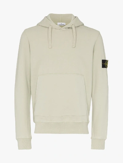 Shop Stone Island Logo-patch Hoodie In Green