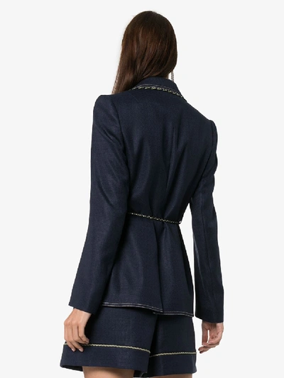 Shop Peter Pilotto Stretch Tailored Jacket In Blue