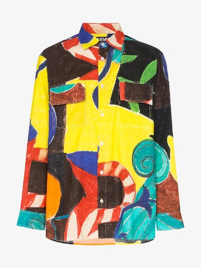 Shop Jacquemus Felix Printed Cotton Shirt In Multicolour