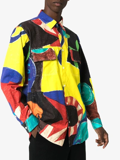 Shop Jacquemus Felix Printed Cotton Shirt In Multicolour