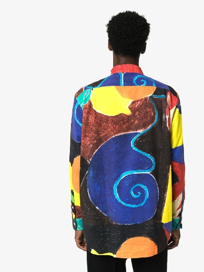 Shop Jacquemus Felix Printed Cotton Shirt In Multicolour