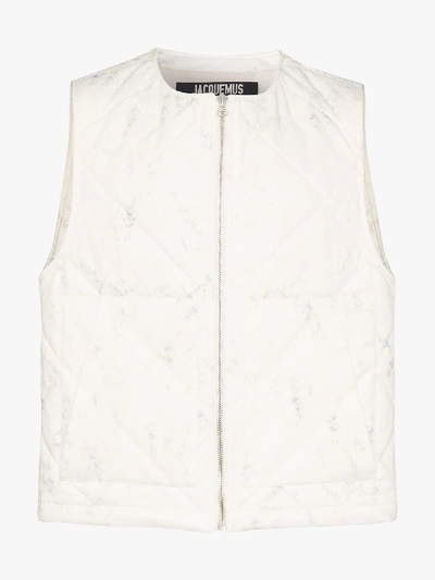 Shop Jacquemus Romarin Printed Gilet In White