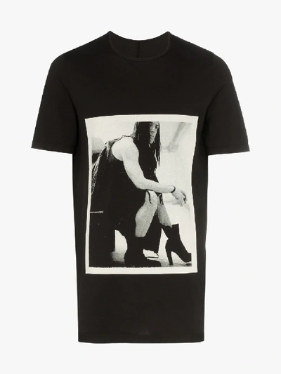 Shop Rick Owens Drkshdw Photographic Image Cotton T-shirt In Black