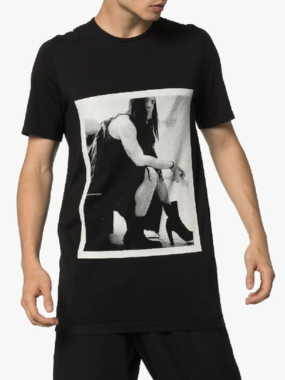 Shop Rick Owens Drkshdw Photographic Image Cotton T-shirt In Black