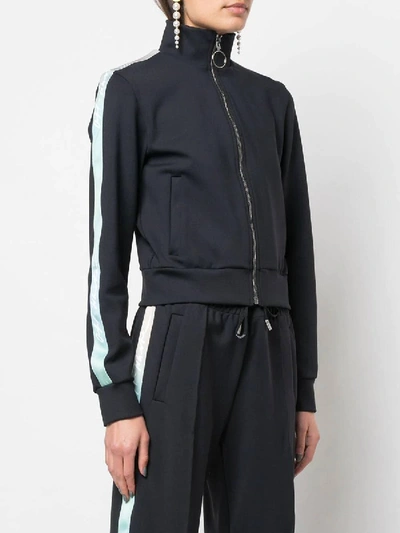 Shop Off-white Zip-up Cropped Jacket In Black