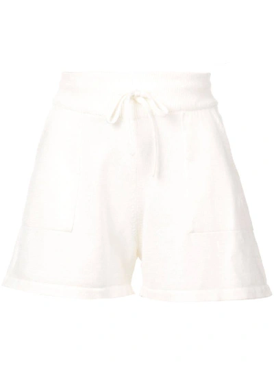 Shop Alexandra Golovanoff Drawstring Shorts In White