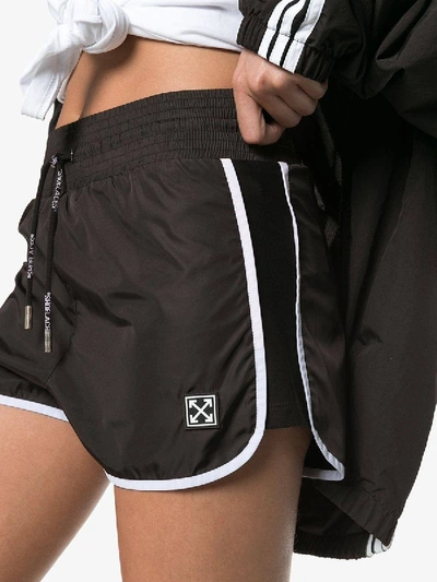 Shop Off-white High-waisted Boxing Shorts In Black
