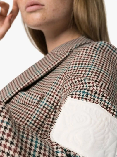 Shop Off-white Contrast-patch Tweed Blazer