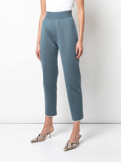 Shop Casasola Double-face Knit Crop Trousers