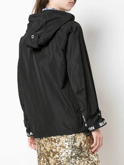 Shop Burberry Logo Detail Shape-memory Taffeta Hooded Jacket