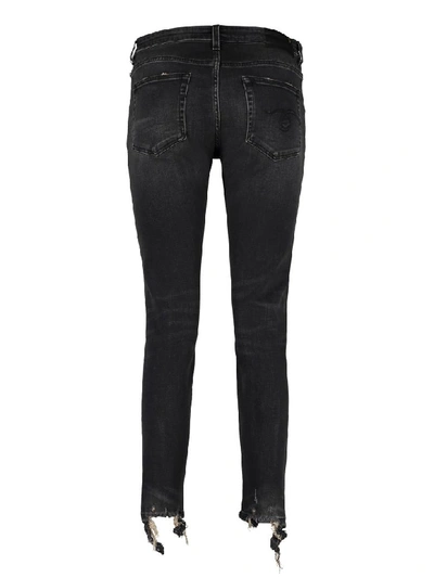 Shop R13 Biker Boy Cropped Jeans In Black