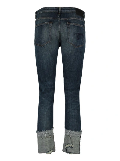 Shop R13 Boy Turn-up Cropped Jeans In Denim