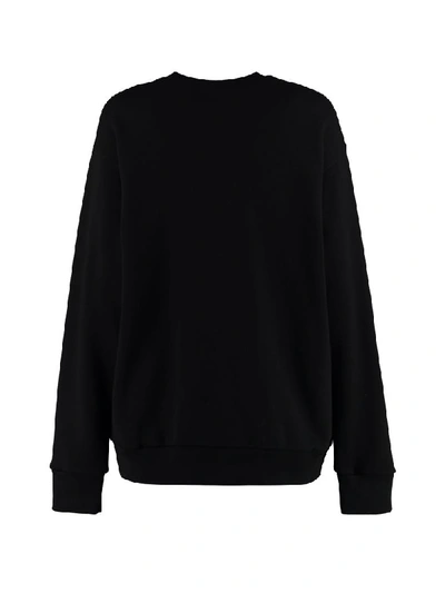 Shop Gucci Embroidered Oversize Sweatshirt In Black