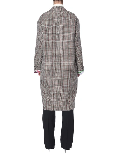 Shop Stella Mccartney Checked Coat In Nero