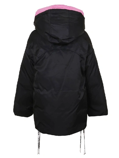 Shop Khrisjoy New Joy Puffer Jacket In Black & Fuchsia