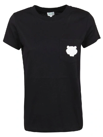 Shop Kenzo Tiger Crest Straight Tshirt In Black