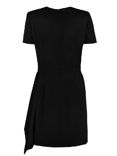 Shop Alexander Mcqueen Virgin Wool Dress In Black