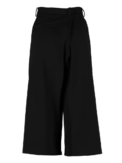 Shop Maison Margiela Wool Blend Culotte Pants In Black