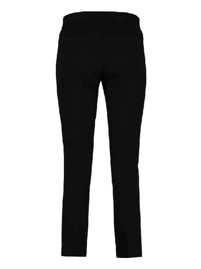 Shop Michael Kors Stretch Fabric Cropped Trousers In Black