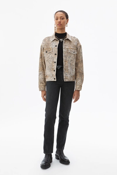 Shop Alexander Wang Game Jacket In Cheetah Micro Print