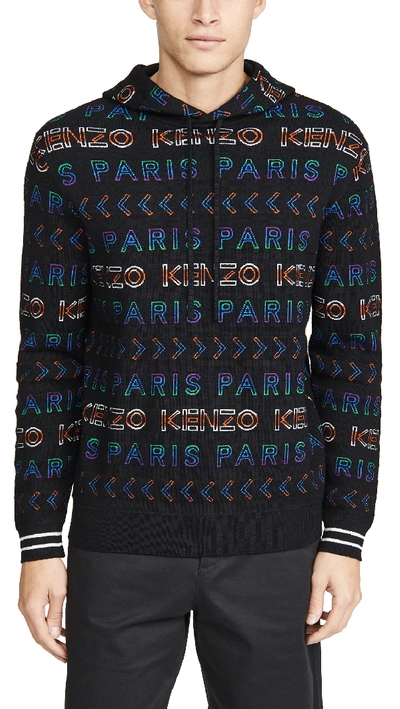 Shop Kenzo All Over World Hooded Sweatshirt In Multi