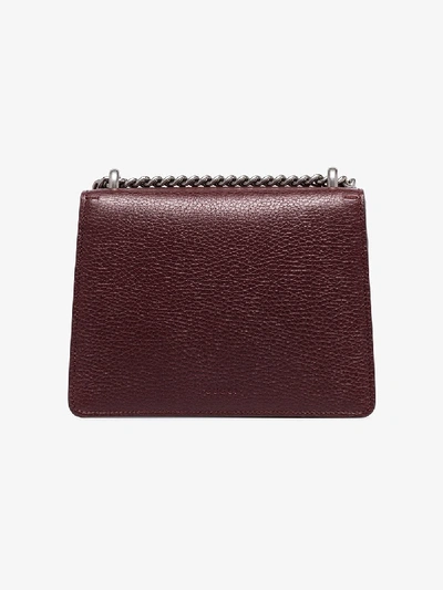 Shop Gucci Burgundy Dionysus Mini Leather Shoulder Bag In Red