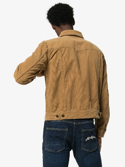 Shop Saint Laurent Classic Corduroy Jacket In Brown