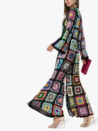 Shop Ashish Sequin Crochet Jumpsuit In Multicolour