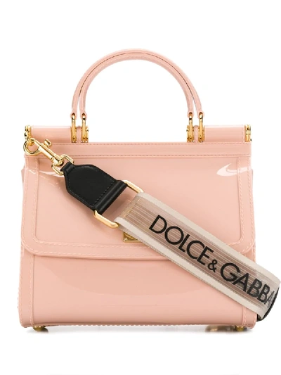 Shop Dolce & Gabbana Mini Sicily Tote - Pink