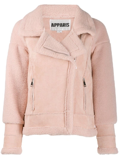 Shop Apparis Faux-shearling Jacket - Pink