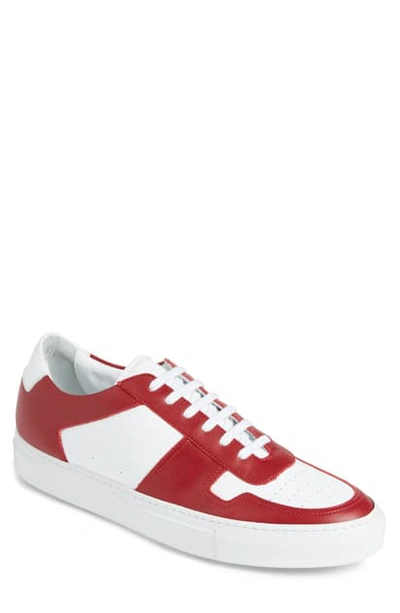 Shop Common Projects Bball Low Top Sneaker In White/red