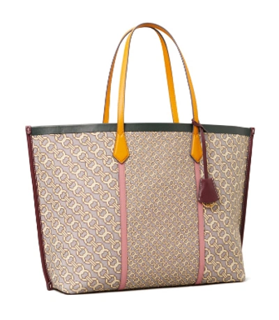 Shop Tory Burch Perry Jacquard Oversized Tote In Gemini Jacquard